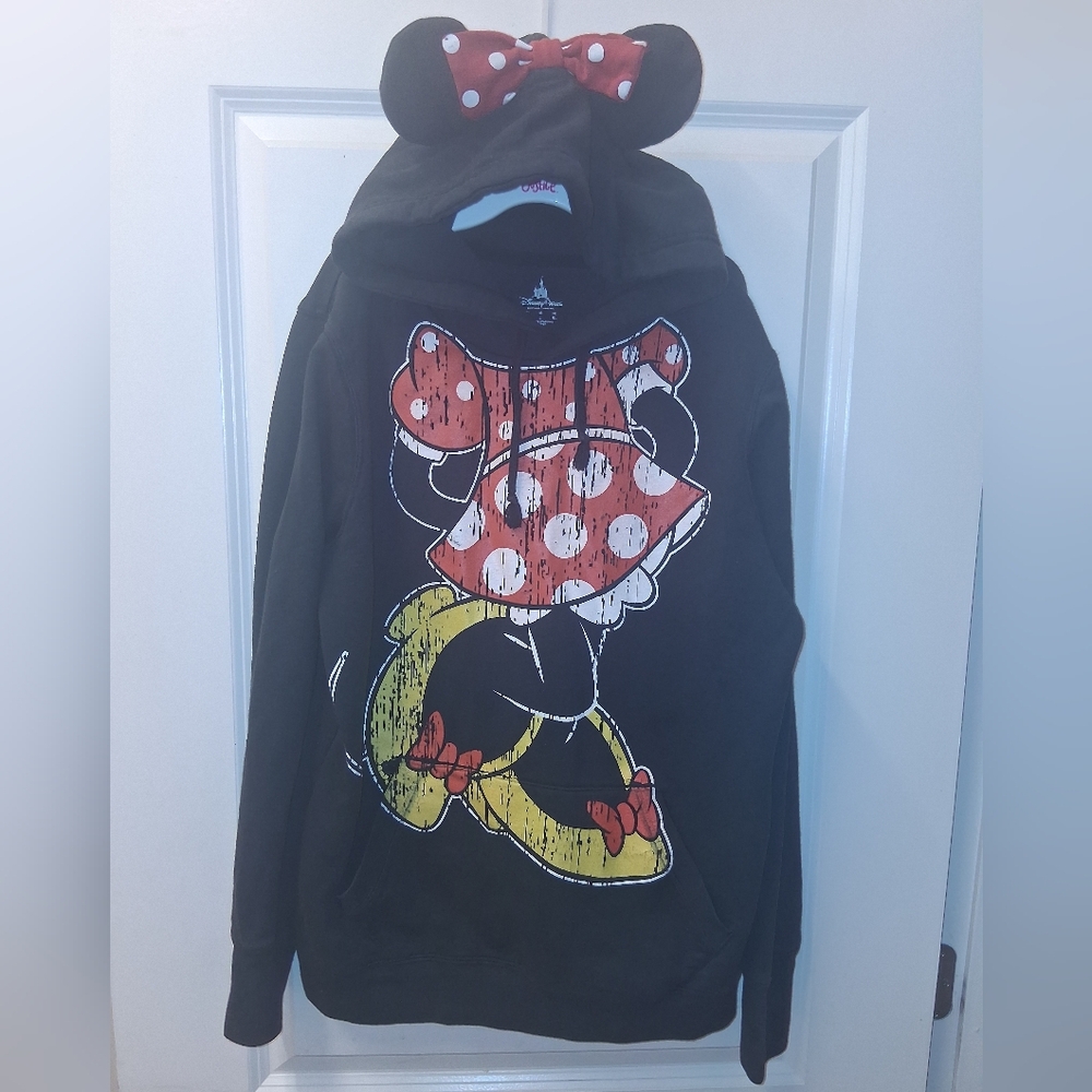 Disney Minnie Mouse Hoodie, Juniors Large